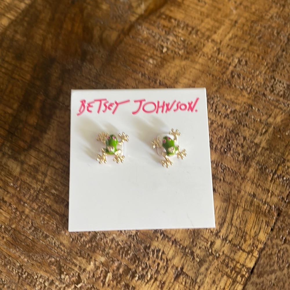 Betsy Johnson Frog earrings